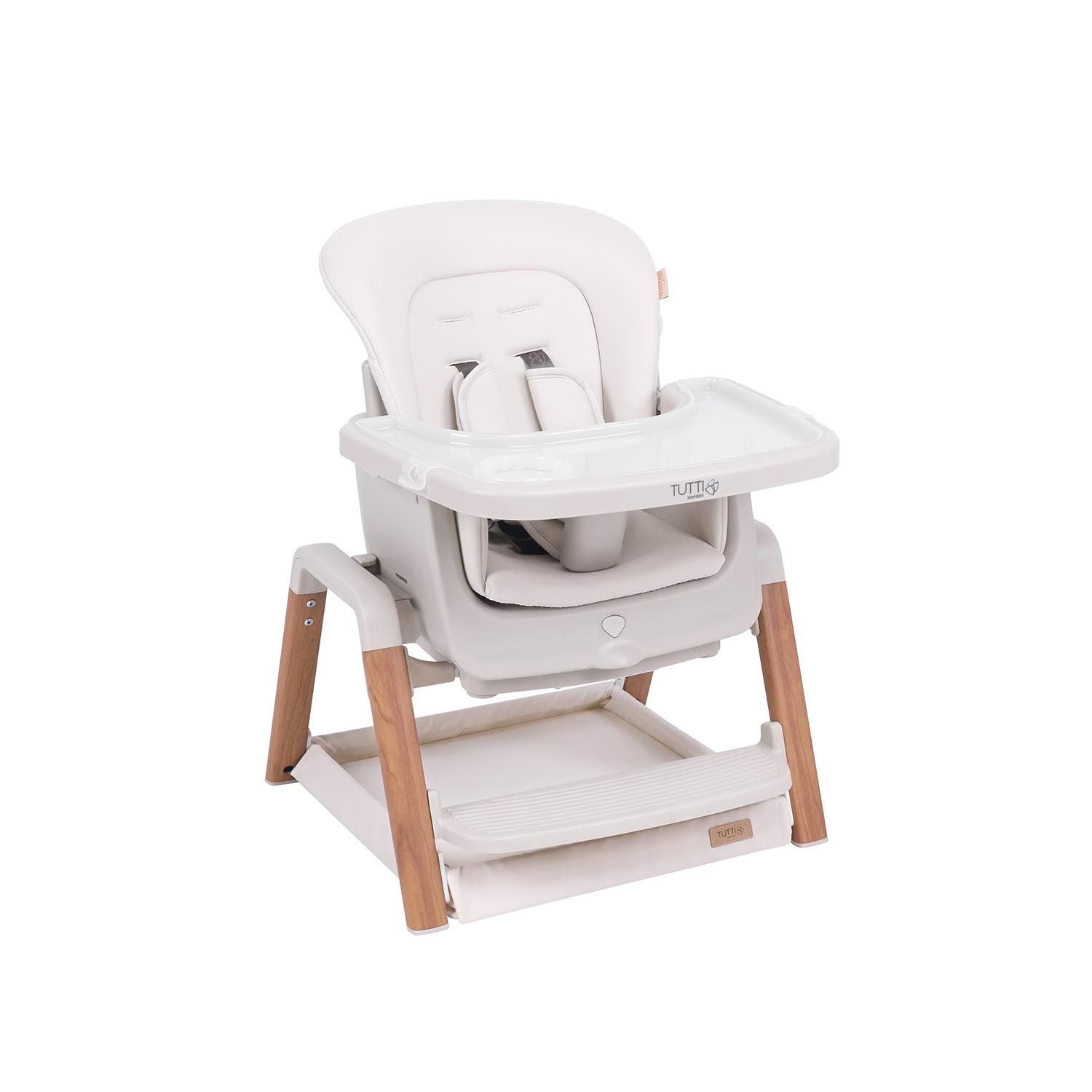 Стул Tutti Bambini для кормления High chair NOVA Complete Ecru/Scandinavian Walnut 611010/7508B
