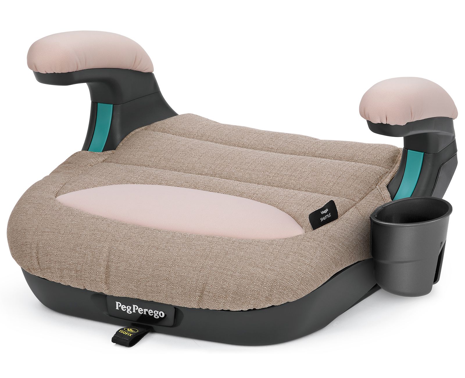 Автокресло-бустер Peg Perego Viaggio i-Size Shuttle Mon Amour (бежевый с розовым)