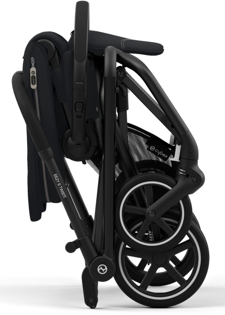 Коляска Cybex Eezy S Twist+ 2 BLK Magic Black (2025) с дождевиком и бампером