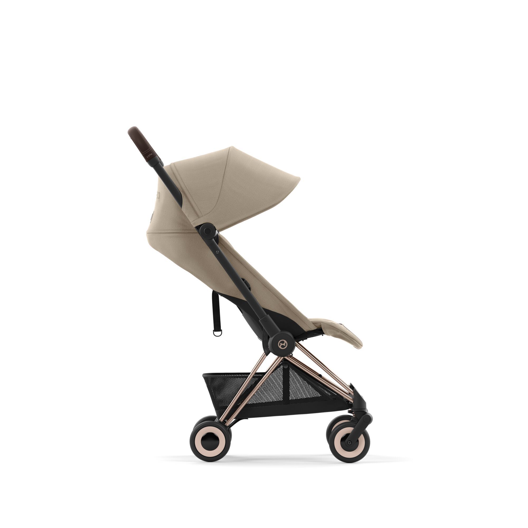 Коляска CYBEX Coya Rosegold / Cozy Beige + Бампер +Дождевик
