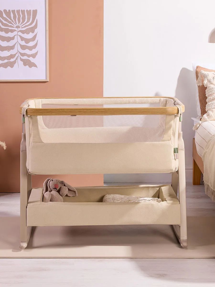 Кровать (колыбель) Tutti Bambini CoZee Air 2 51х80,5 см Дуб/Песок (Toasted Oak and Sand) c колесами и качалкой 211207/3776