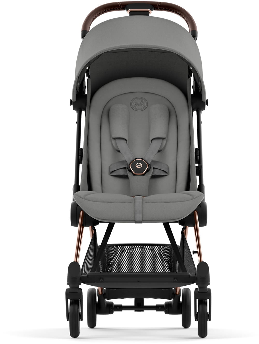 Коляска CYBEX Coya Rosegold / Mirage Grey + Бампер +Дождевик