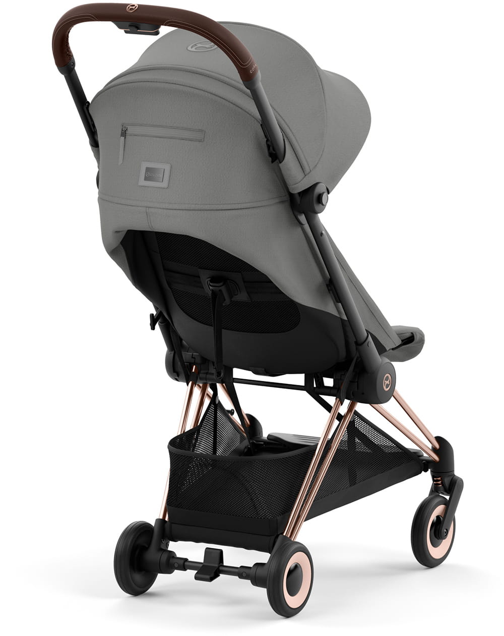 Коляска CYBEX Coya Rosegold / Mirage Grey + Бампер +Дождевик
