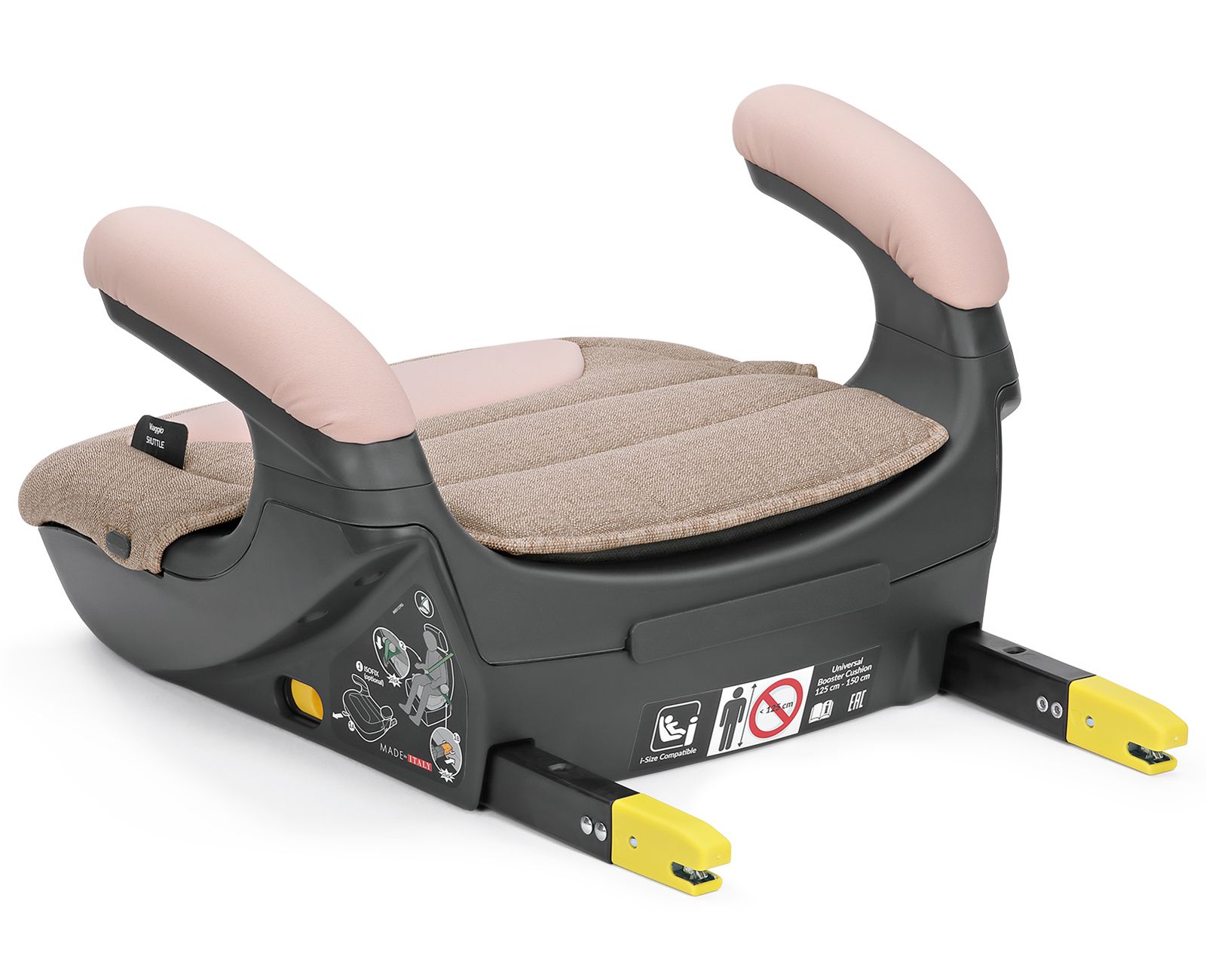 Автокресло-бустер Peg Perego Viaggio i-Size Shuttle Mon Amour (бежевый с розовым)