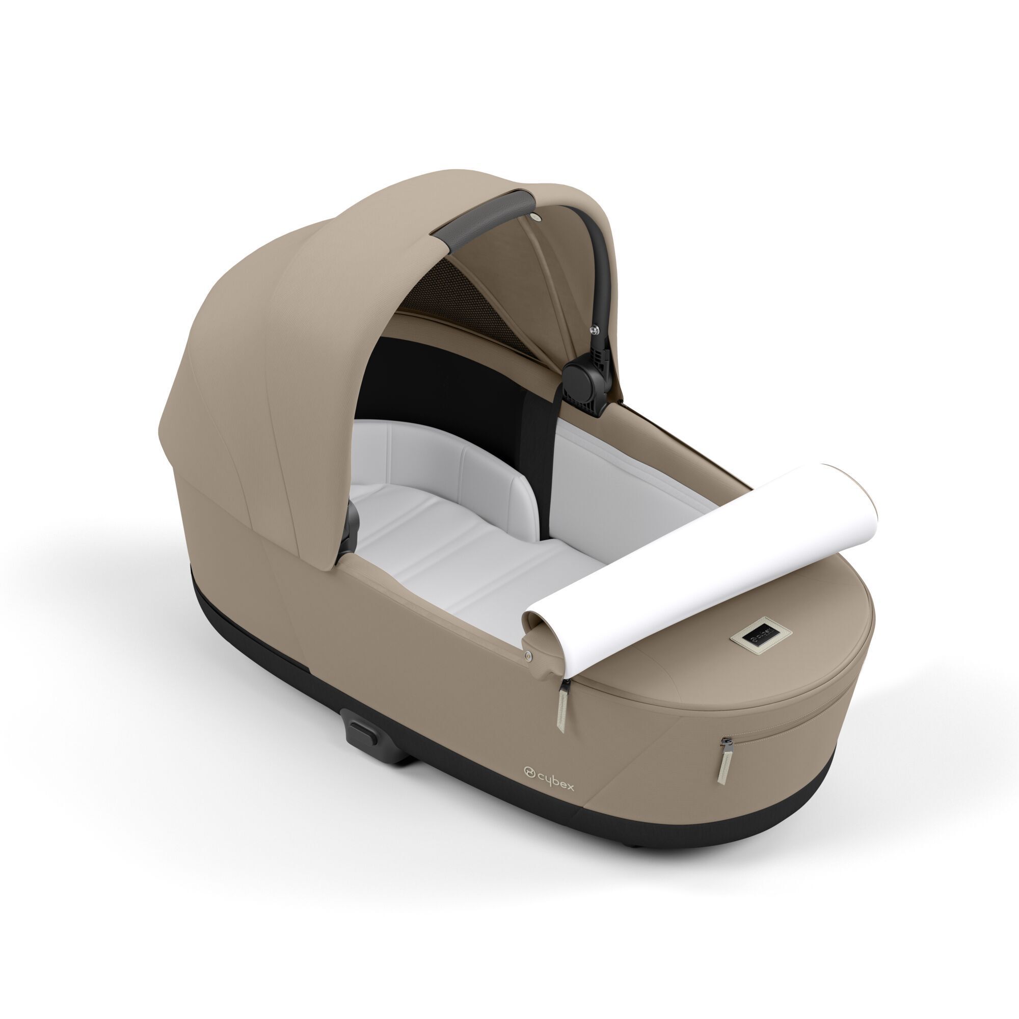 Cybex Priam IV 3 в 1 Matt Black цвет Cozy Beige с автокреслом Cloud T i-Size Plus Cozy Beige, коляска