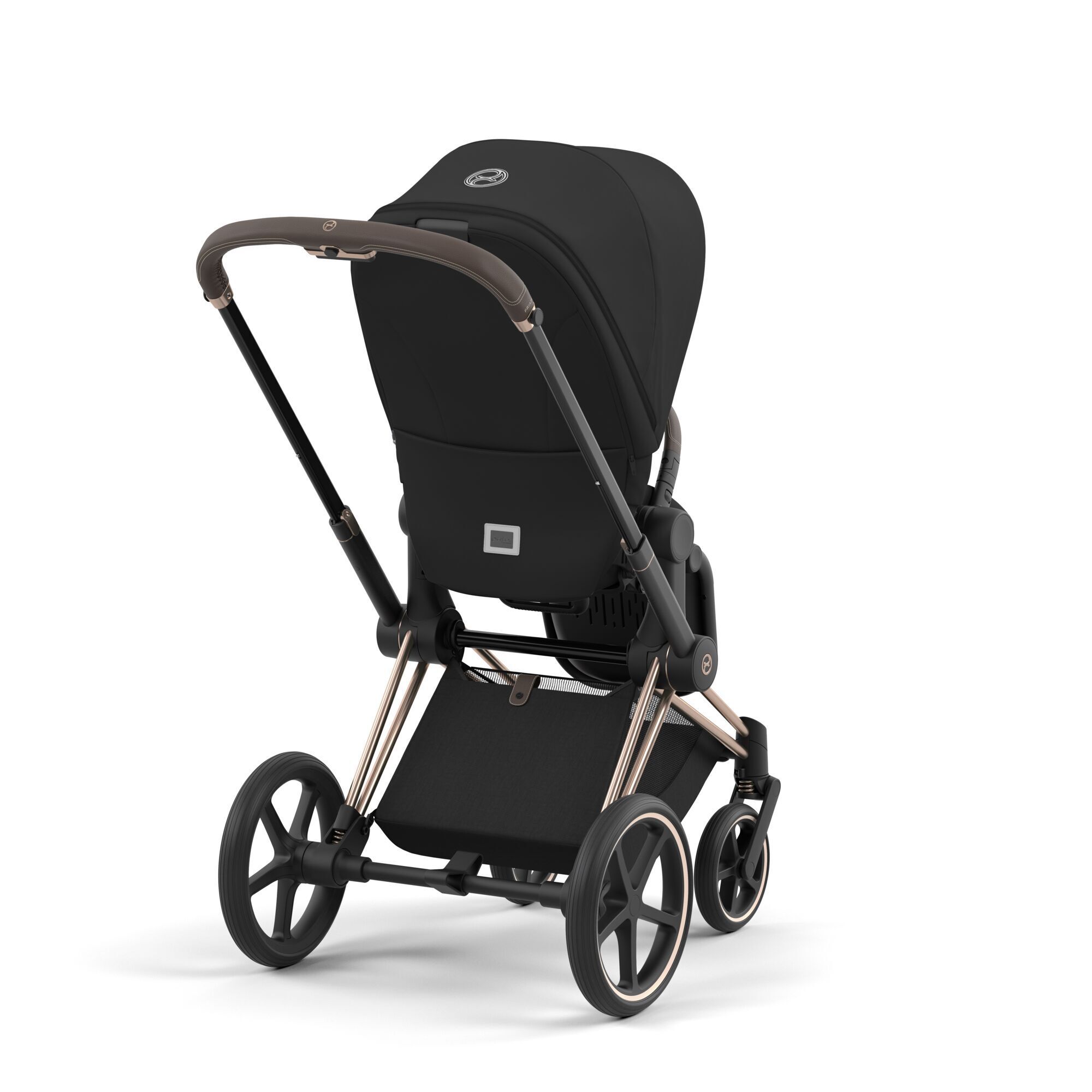 Cybex Priam IV 4 в 1 Rosegold цвет Sepia Black с автокреслом Cloud T i-Size Plus Sepia Black и базой Base T, коляска