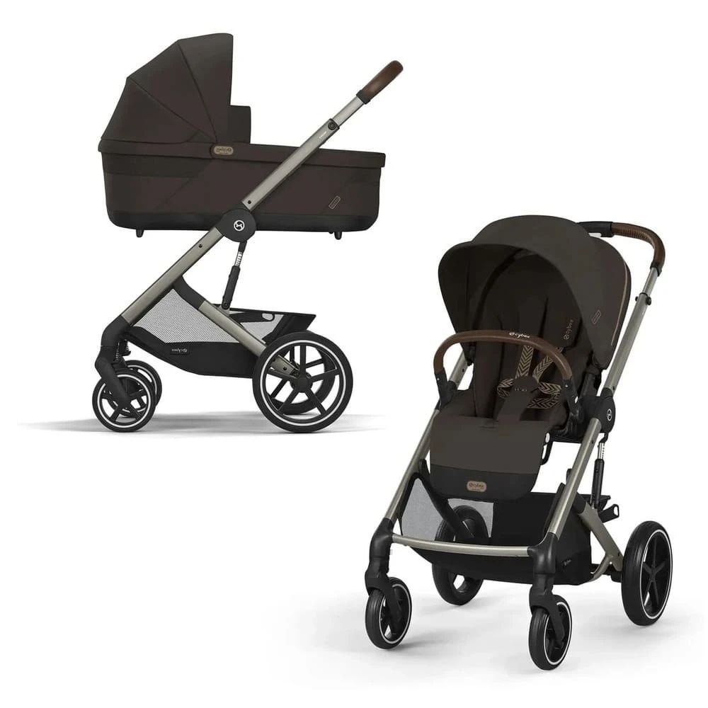 Коляска 2 в 1 Cybex Balios S LUX NEW 2025 Chocolate Brown с дождевиками