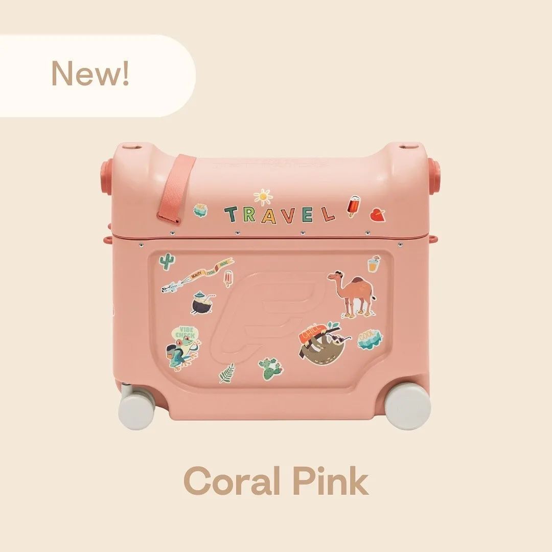 Чемодан-трансформер JetKids by Stokke BedBox V4 Coral Pink, ручная кладь вместительный и компактный