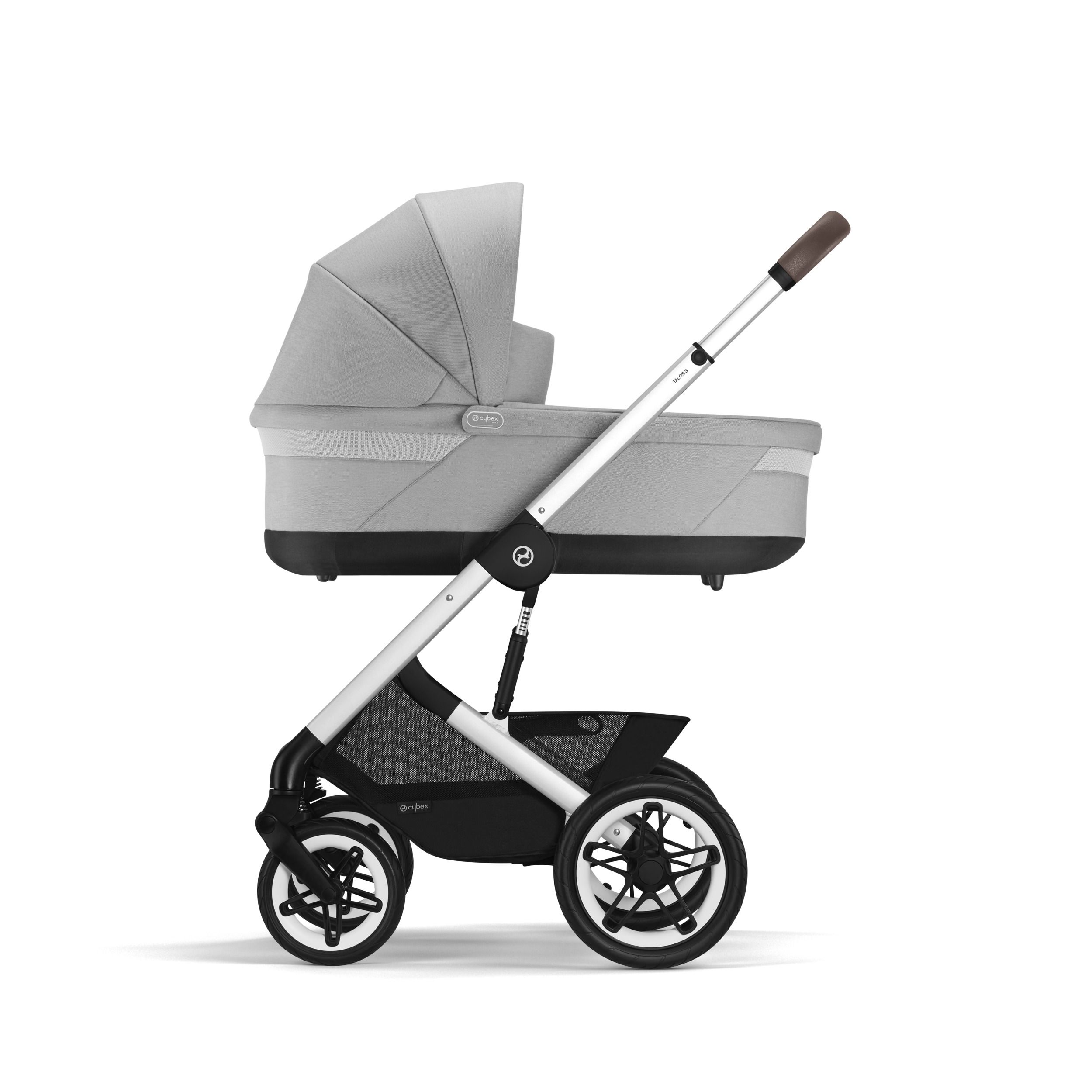 Коляска Cybex Talos S Lux BLK 2 в 1 цвет Stone Grey в комплекте со спальным блоком Cot S и дождевиками