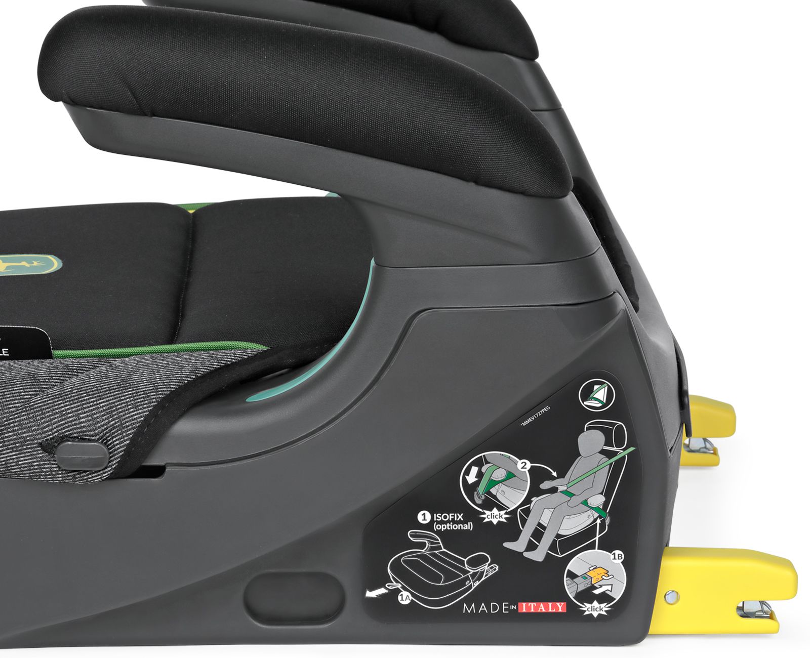 Автокресло-бустер Peg Perego Viaggio i-Size Shuttle John Deere (чёрный с серым)