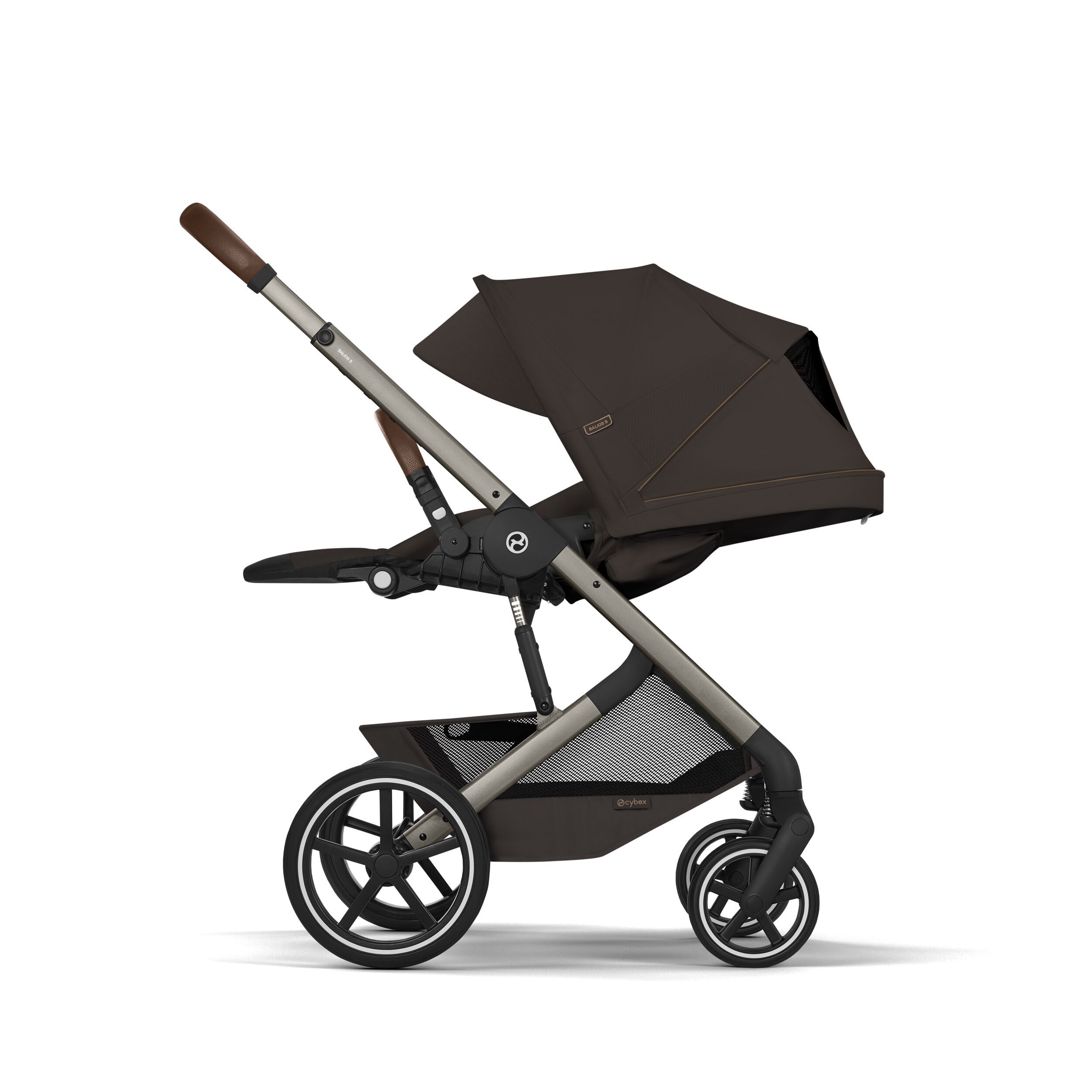 NEW Коляска 2 в 1 Cybex Balios S LUX 2026 Chocolate Brown с дождевиками