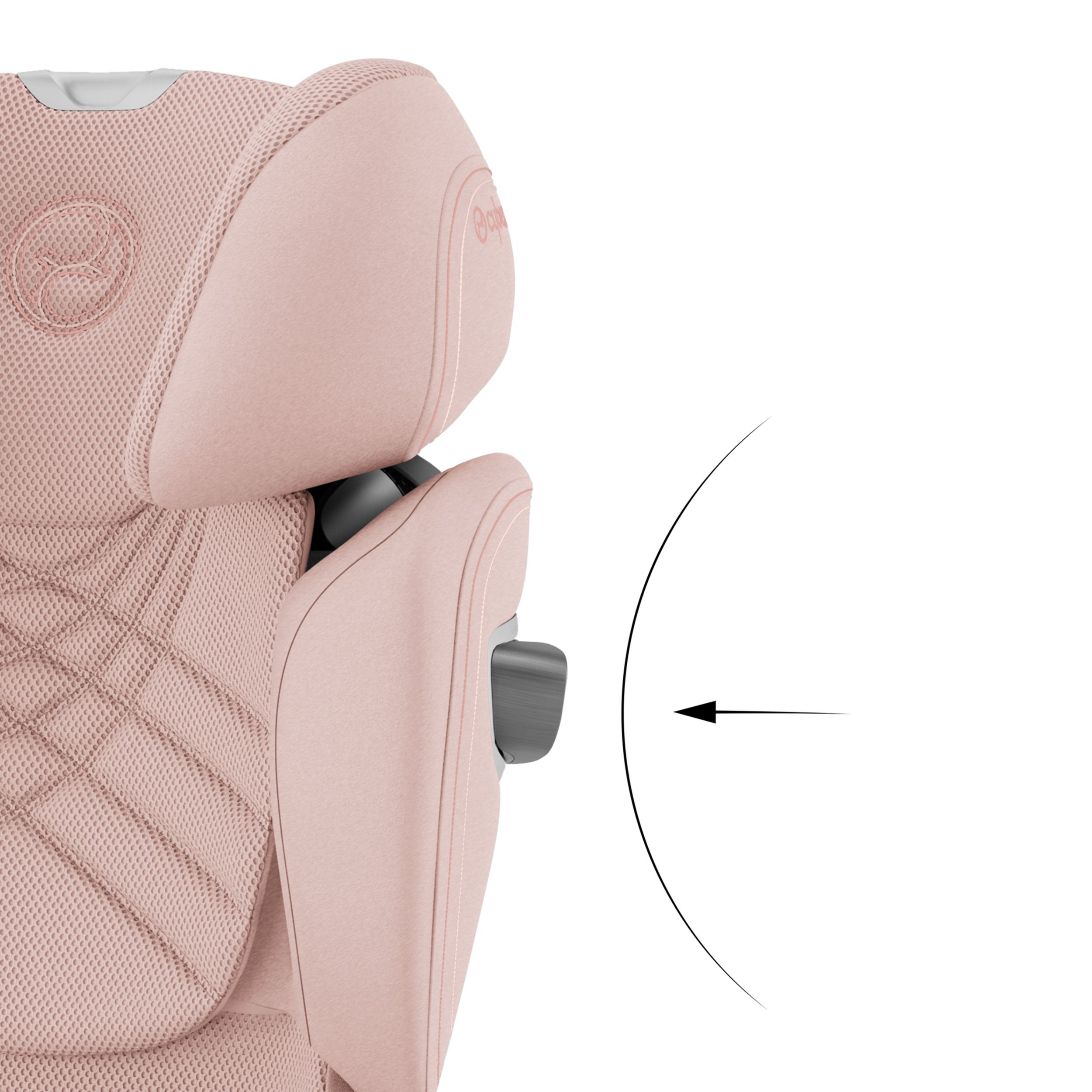 Автокресло Cybex Solution T i-Fix Peach Pink Plus 3-12 лет (15-36 кг), трансформируется в бустер, Isofix, i-Size R129