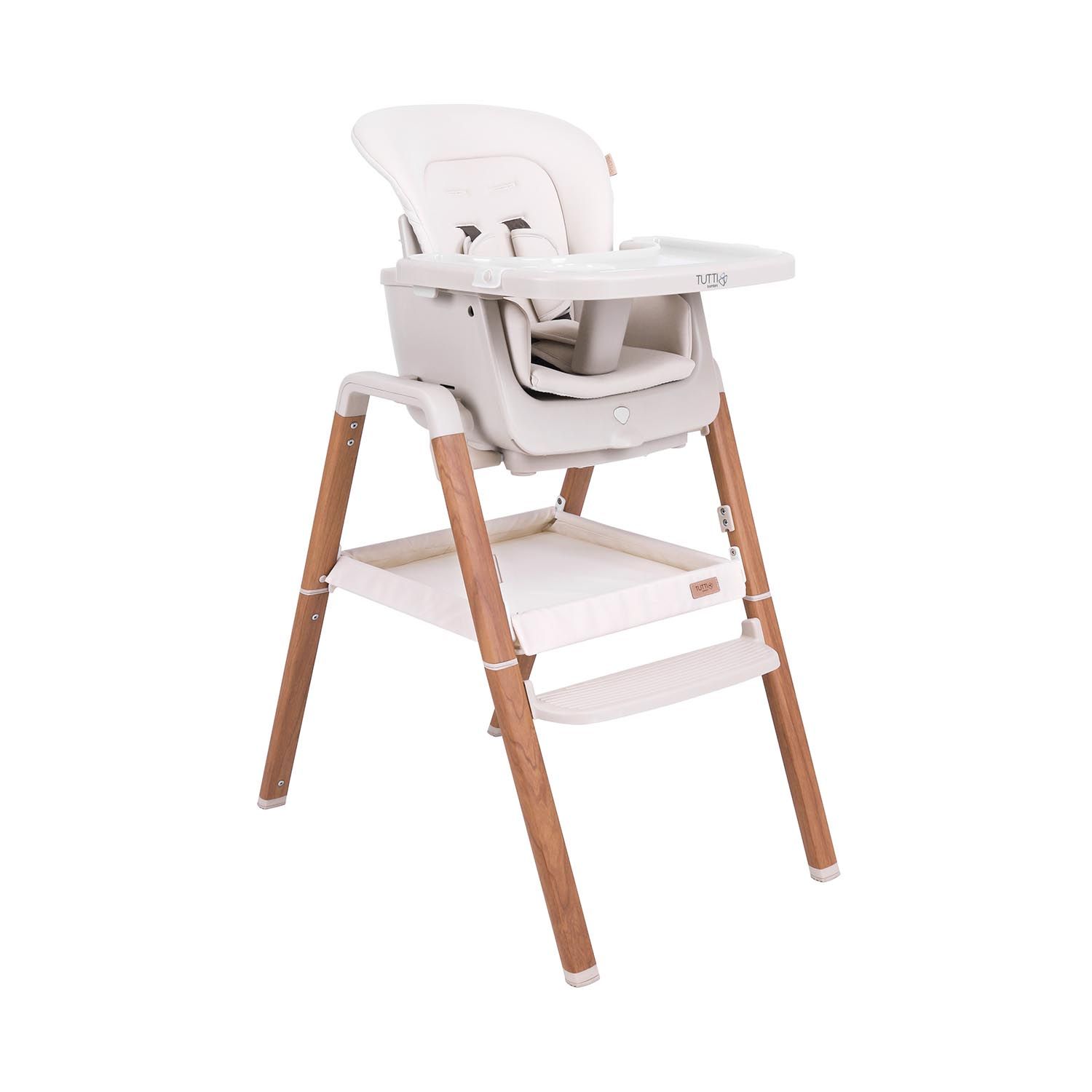 Стул Tutti Bambini для кормления High chair NOVA Complete Ecru/Scandinavian Walnut 611010/7508B