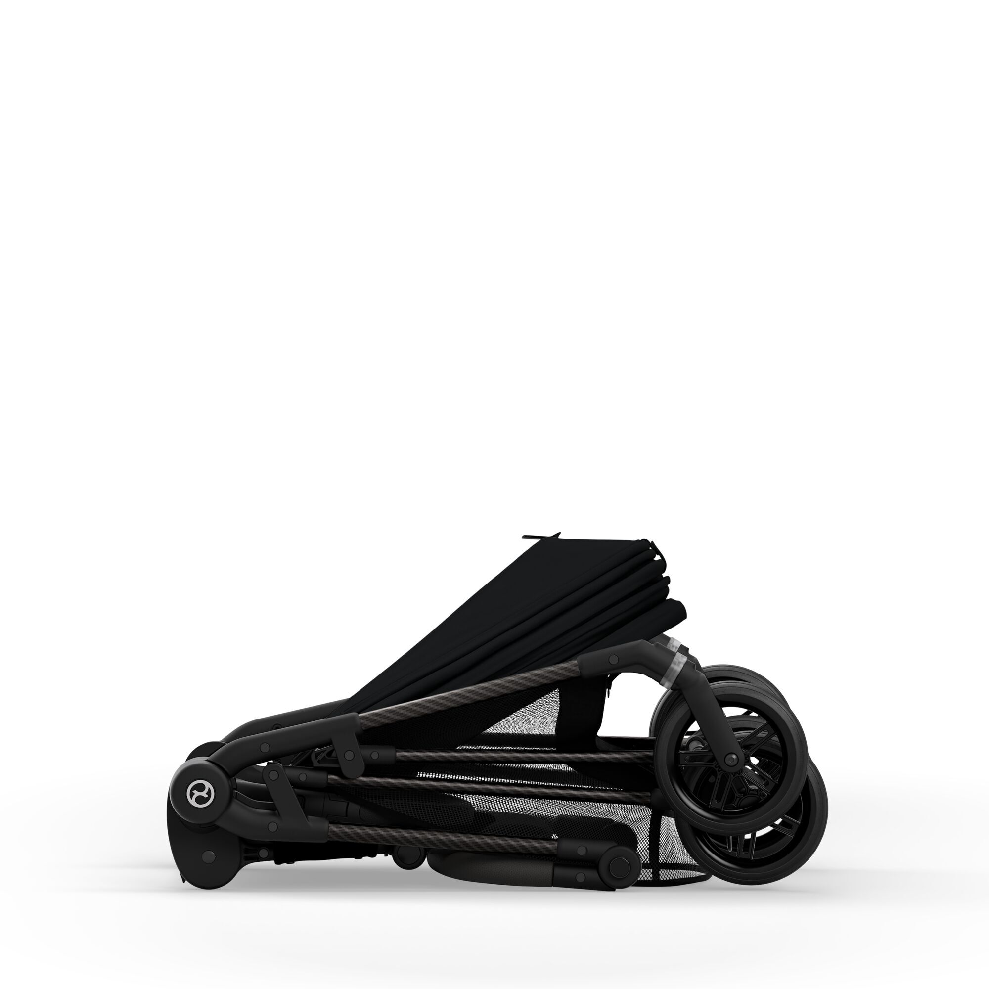 Коляска прогулочная Cybex Melio Carbon Magic Black с дождевиком
