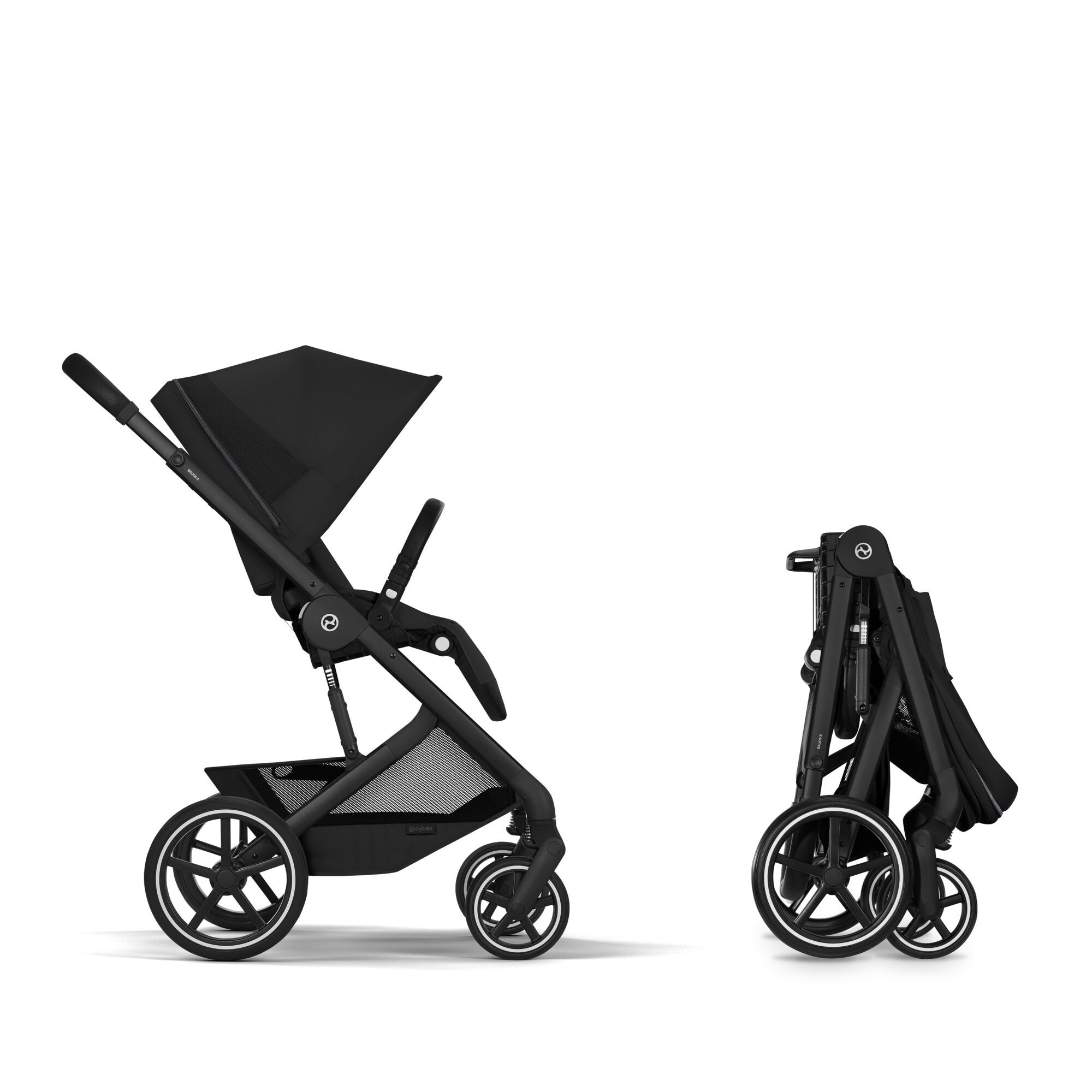Коляска Cybex Balios S LUX NEW 2026 Moon Black с дождевиком