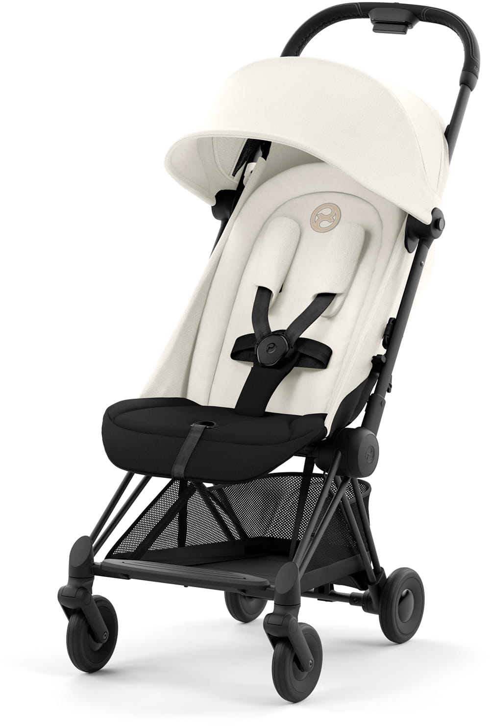 Коляска CYBEX Coya Matt Black / Off White + Бампер +Дождевик