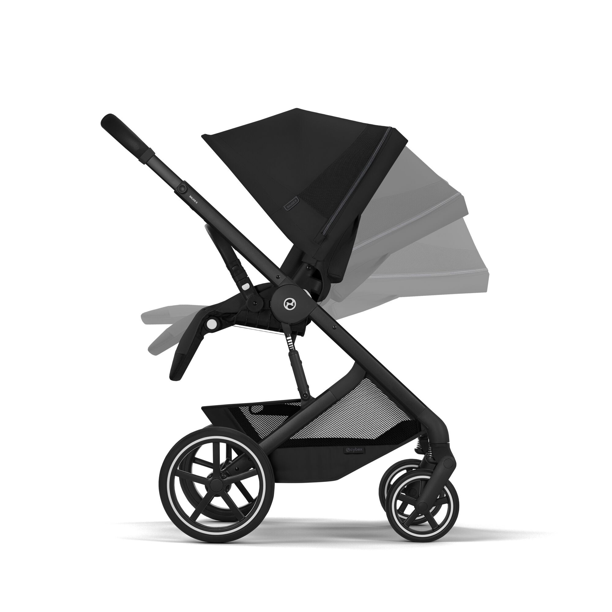 Коляска Cybex Balios S LUX NEW 2026 Moon Black с дождевиком