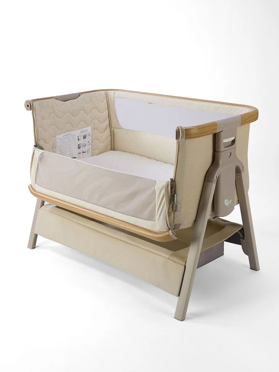 Кровать (колыбель) Tutti Bambini CoZee Air 2 51х80,5 см Дуб/Песок (Toasted Oak and Sand) c колесами и качалкой 211207/3776