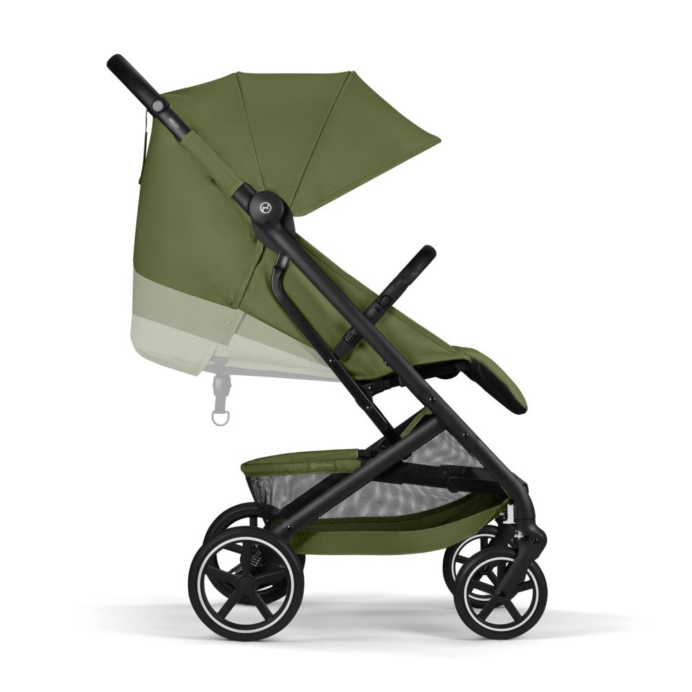 Коляска Cybex Beezy Moss Green 2026 с бампером и дождевиком
