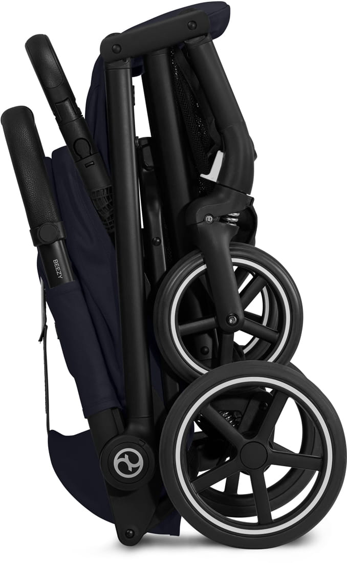 Коляска Cybex Beezy Dark Blue 2026 с бампером и дождевиком