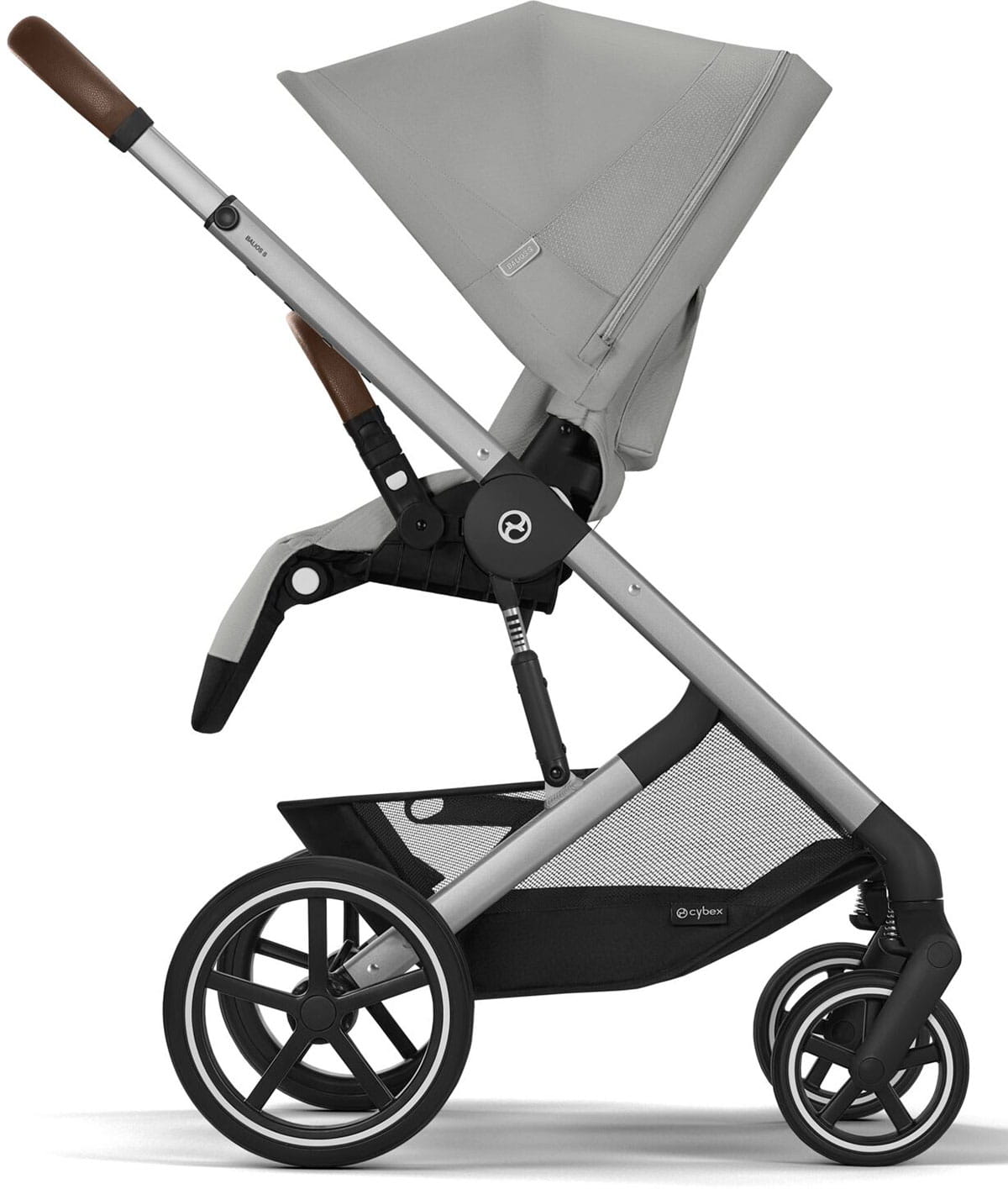 Коляска прогулочная Cybex Balios S LUX NEW 2025 Stone Grey с накидкой для ног и дождевиком
