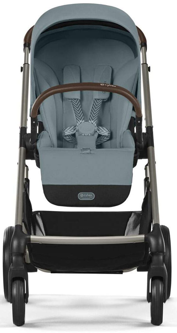 Коляска прогулочная Cybex Balios S LUX NEW 2025 Stormy Blue с накидкой для ног и дождевиком