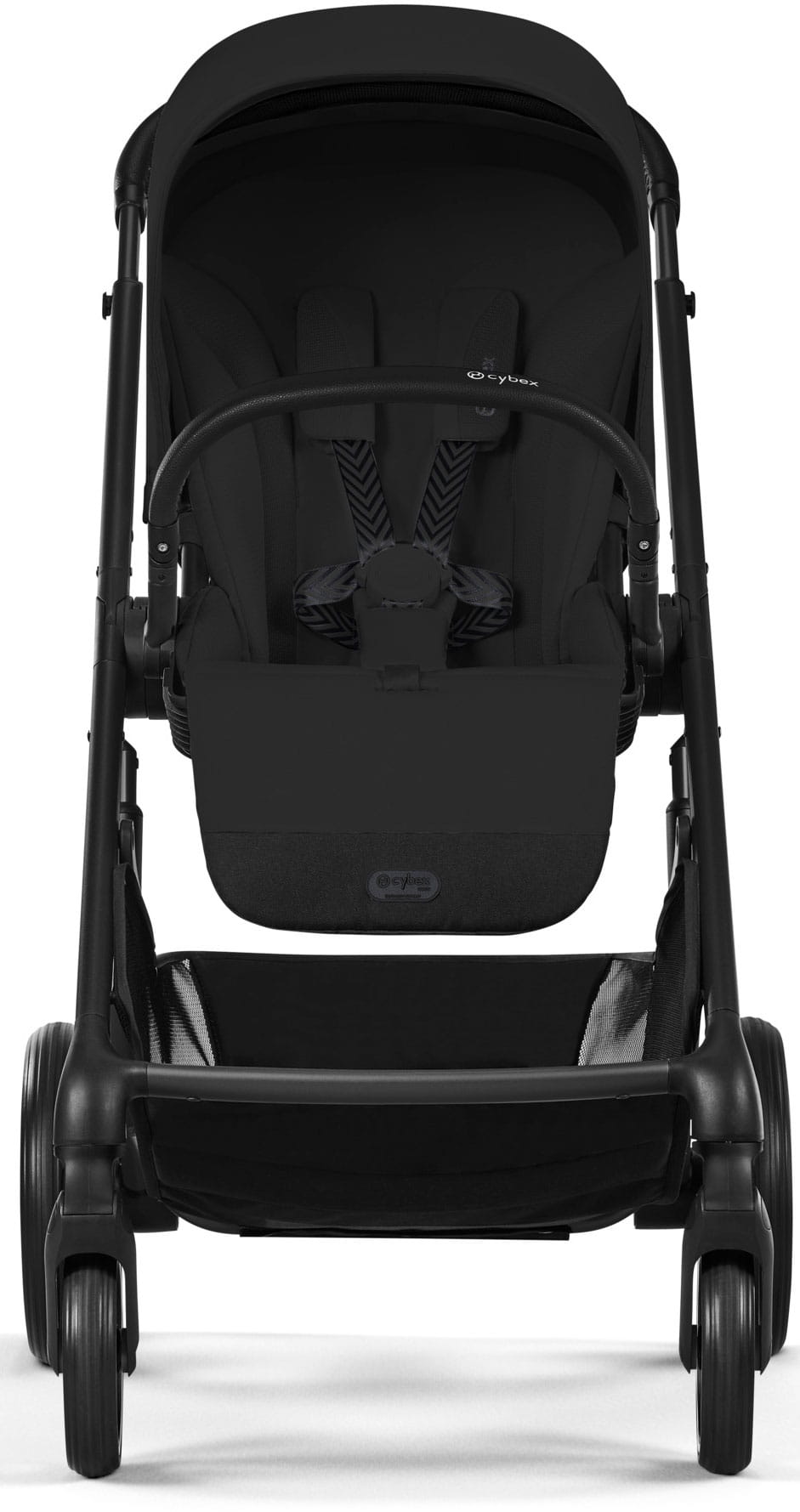 Коляска прогулочная Cybex Balios S LUX NEW 2026 Moon Black с накидкой для ног и дождевиком