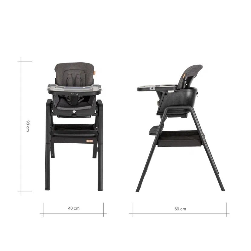 Стул Tutti Bambini для кормления High chair NOVA Complete Black/Black 611010/9999B