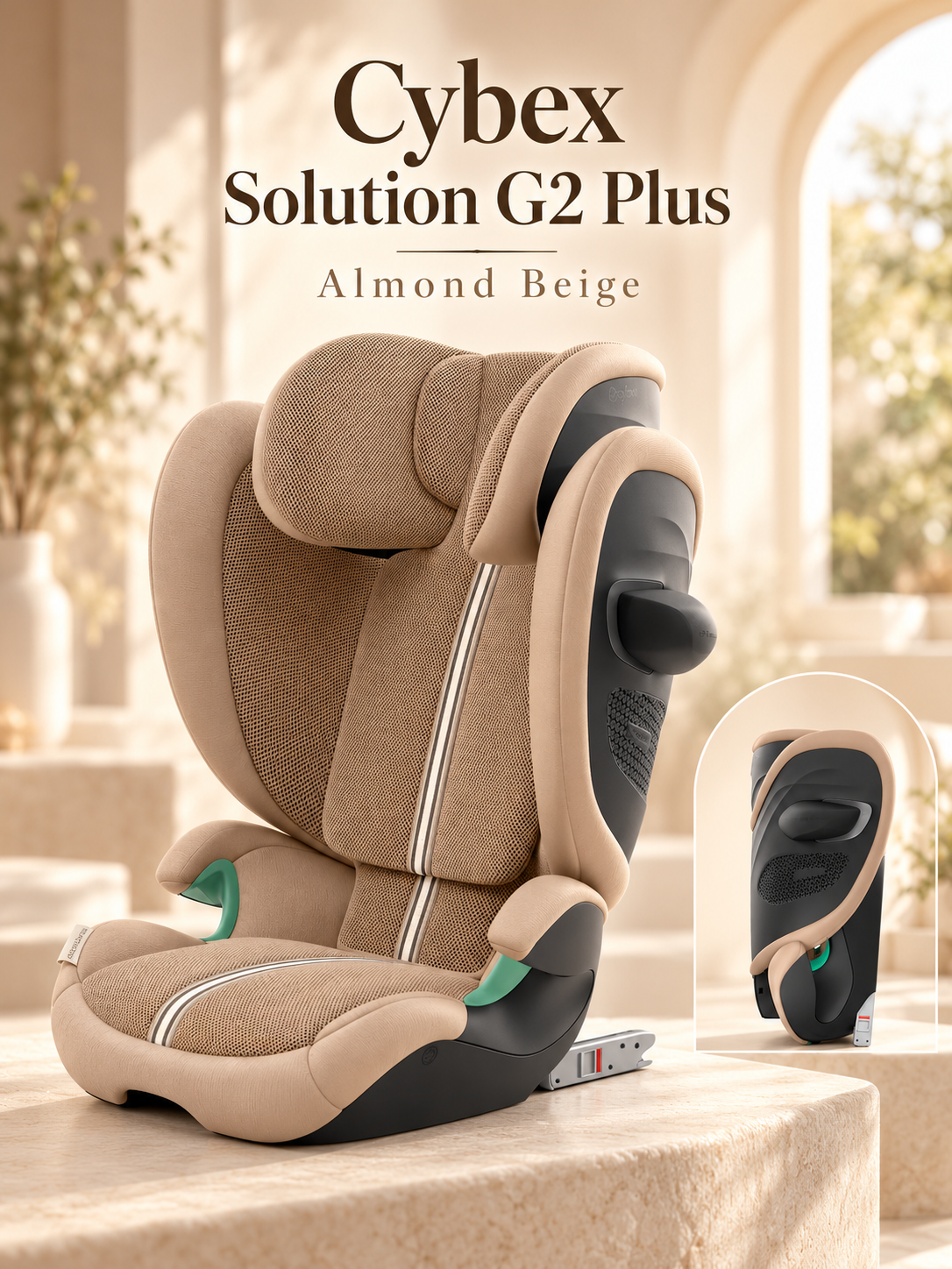 Детское автокресло Cybex Solution G2 Plus Almond Beige с IsoFix