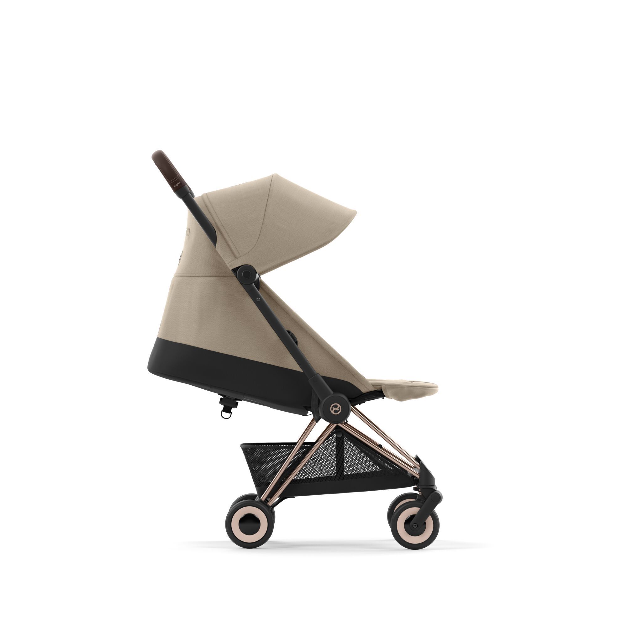 Коляска CYBEX Coya Rosegold / Cozy Beige + Бампер +Дождевик