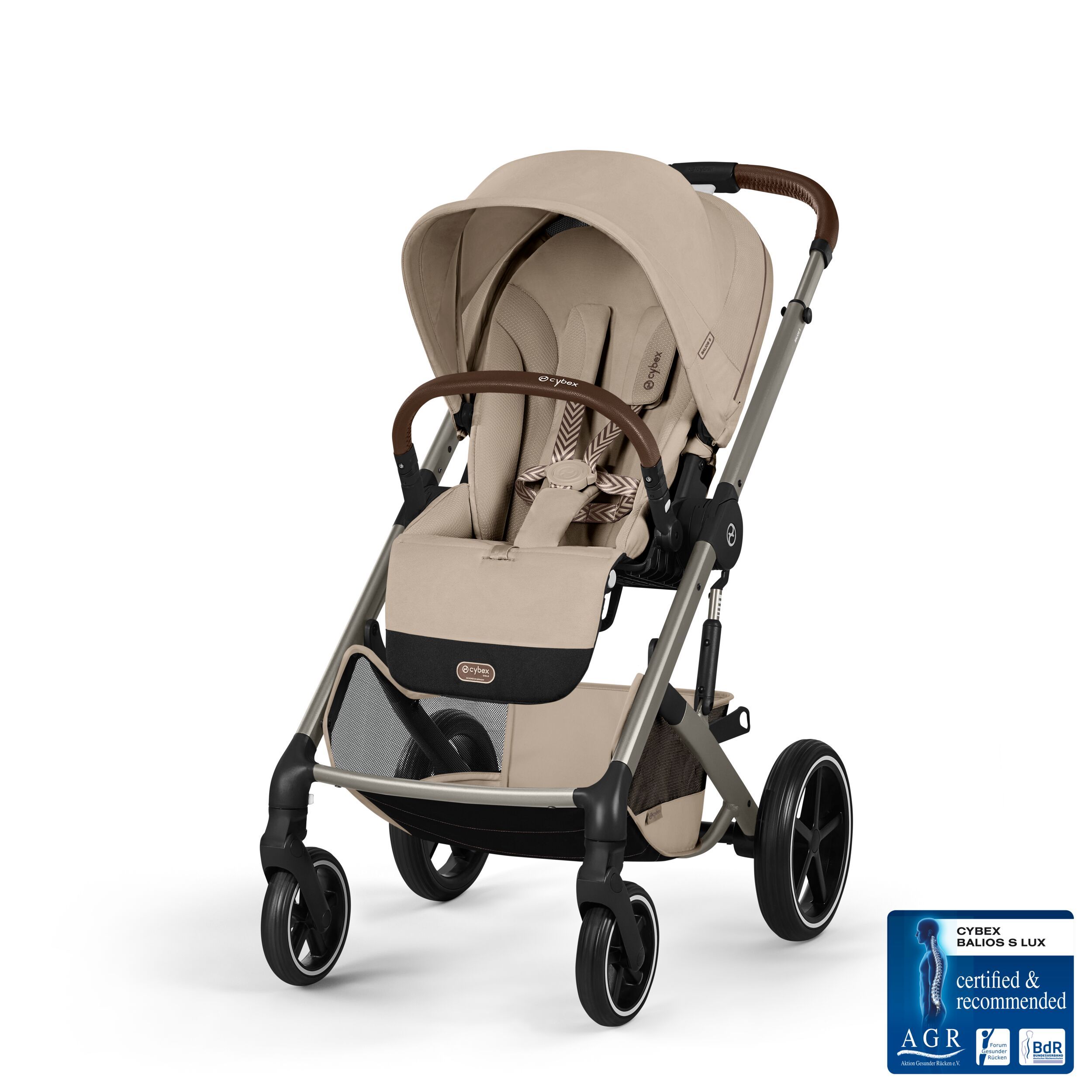 NEW Коляска Cybex Balios S LUX 2026 Almond Beige с дождевиком