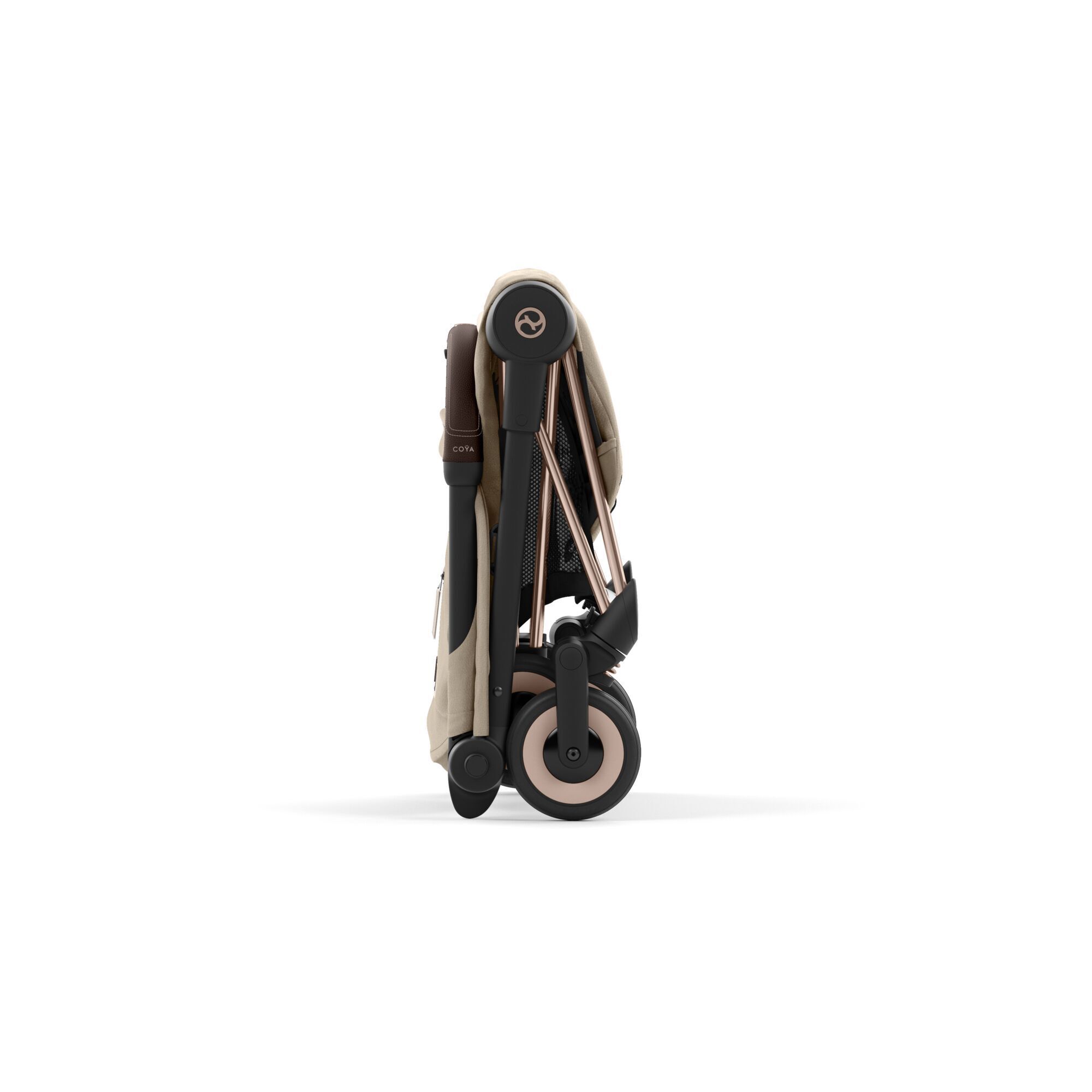 Коляска CYBEX Coya Rosegold / Cozy Beige + Бампер +Дождевик