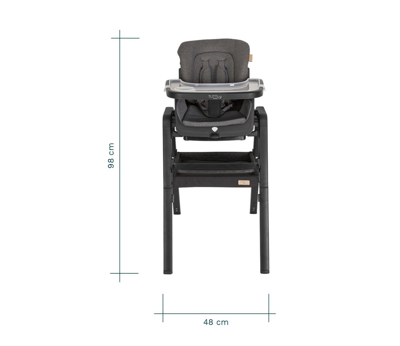 Стул Tutti Bambini для кормления High chair NOVA Complete Black/Black 611010/9999B