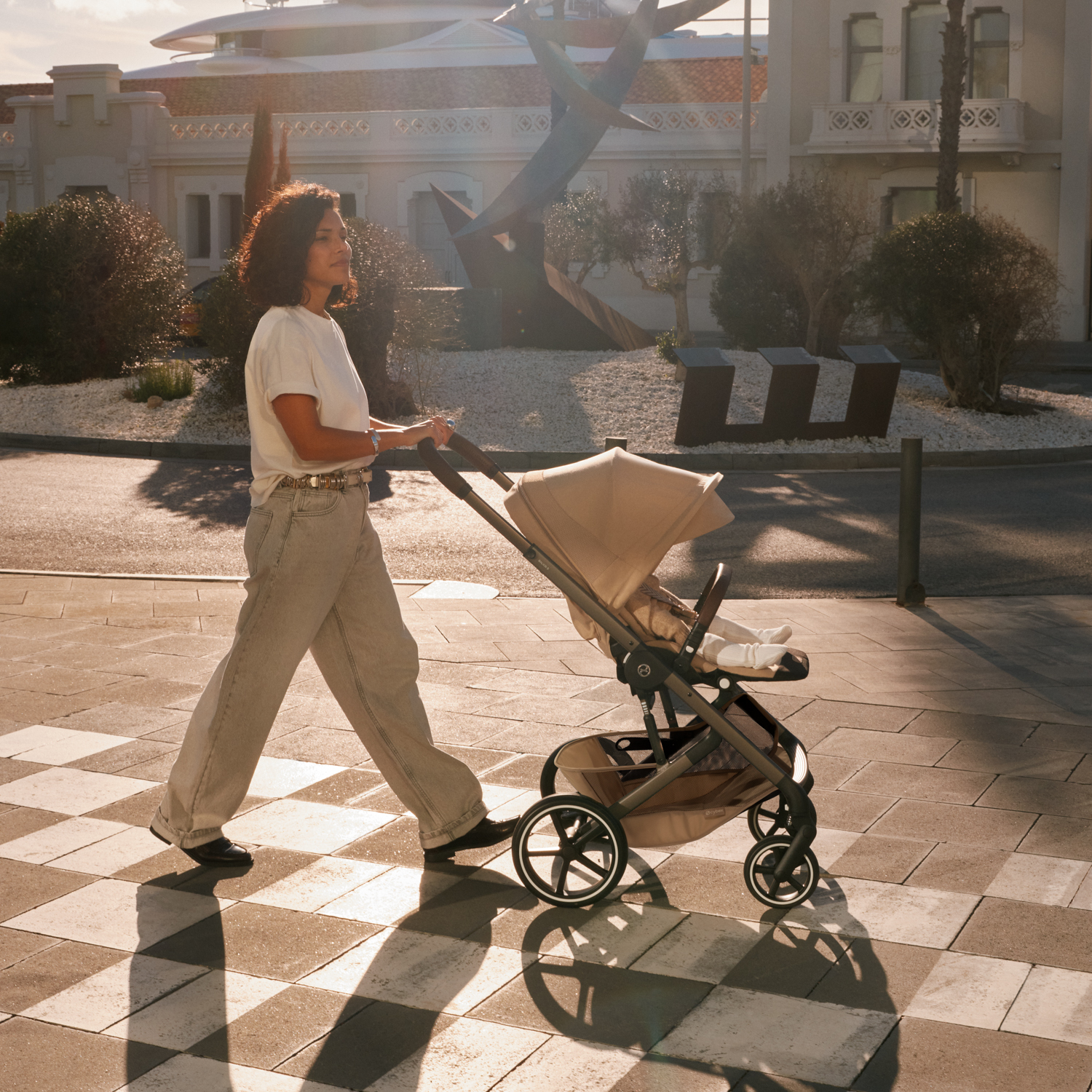 NEW Коляска 2 в 1 Cybex Balios S LUX 2026 Almond Beige с дождевиками