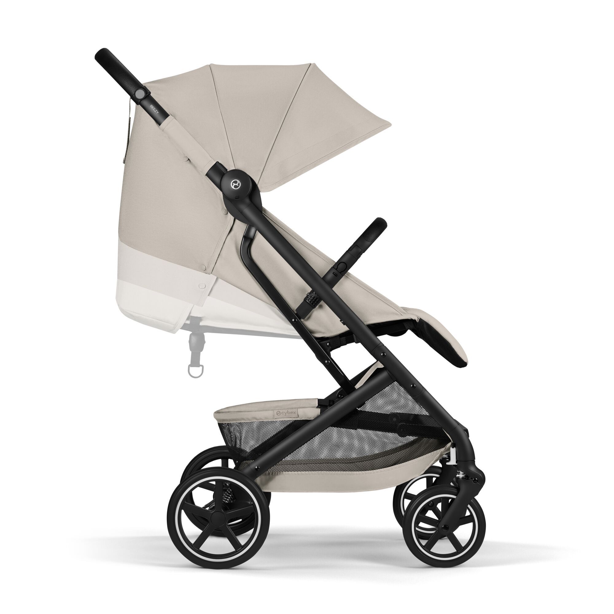 Коляска Cybex Beezy Dune Grey 2026 с бампером и дождевиком