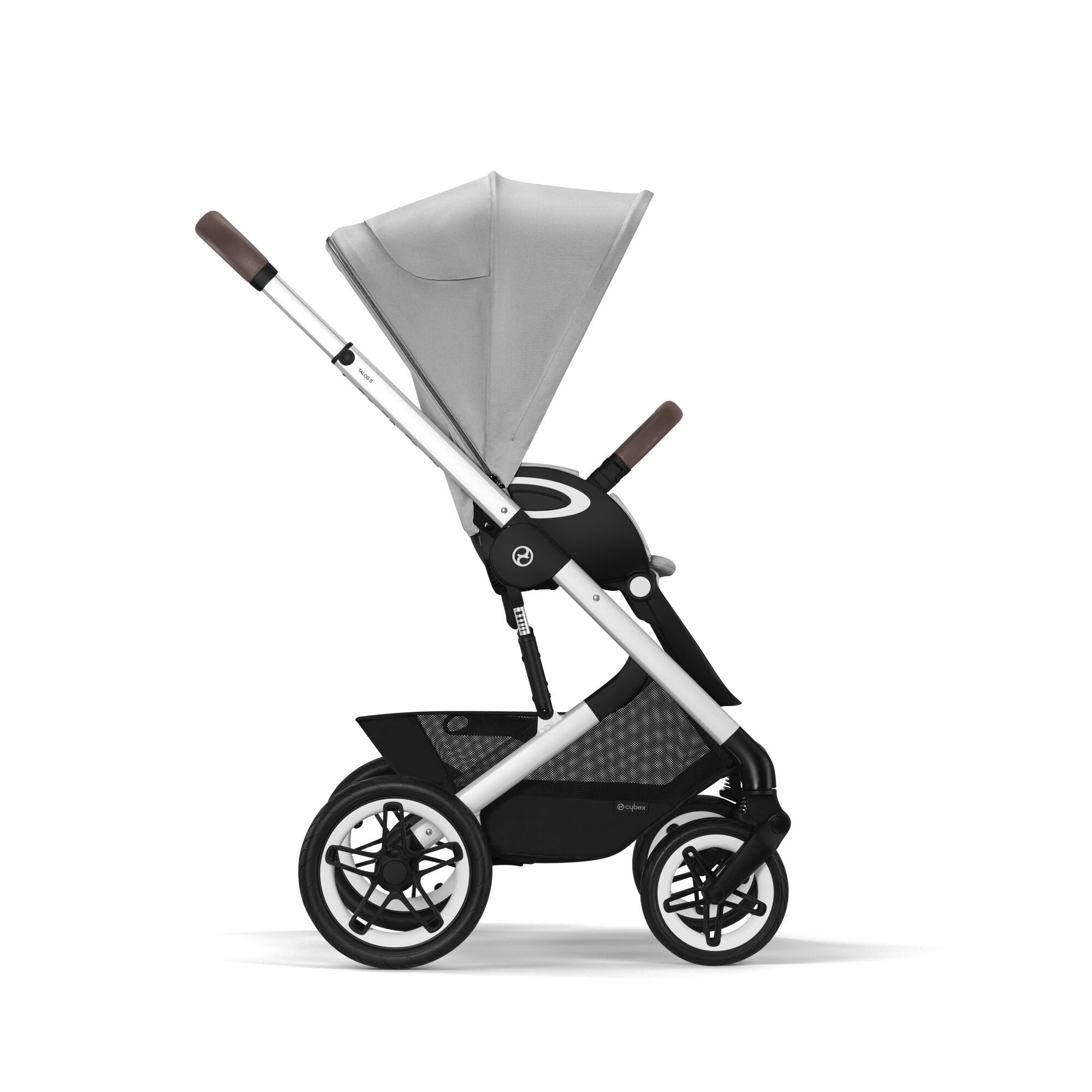 Коляска Cybex Talos S Lux BLK 2 в 1 цвет Stone Grey в комплекте со спальным блоком Cot S и дождевиками