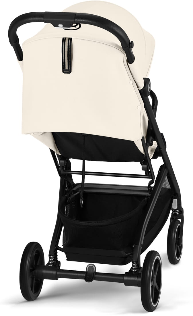 Коляска Cybex Beezy Canvas White 2026 с бампером и дождевиком