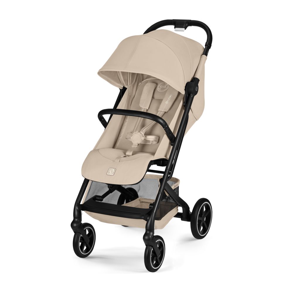 Коляска Cybex Beezy Almond Beige 2026 с бампером и дождевиком