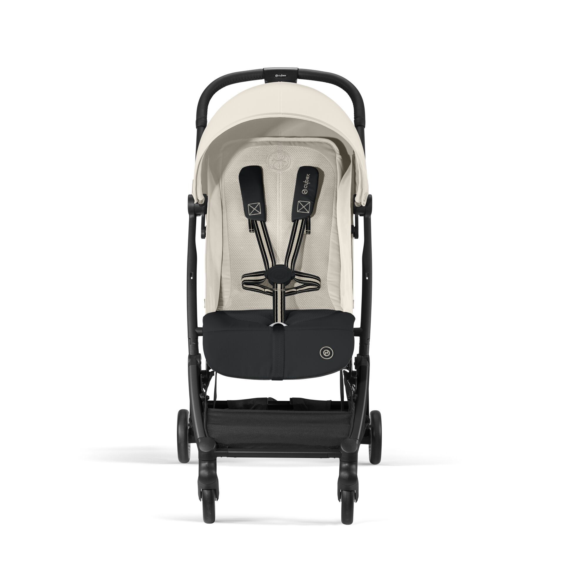 Прогулочная коляска Cybex Orfeo с дождевиком и бампером, BLK Canvas White