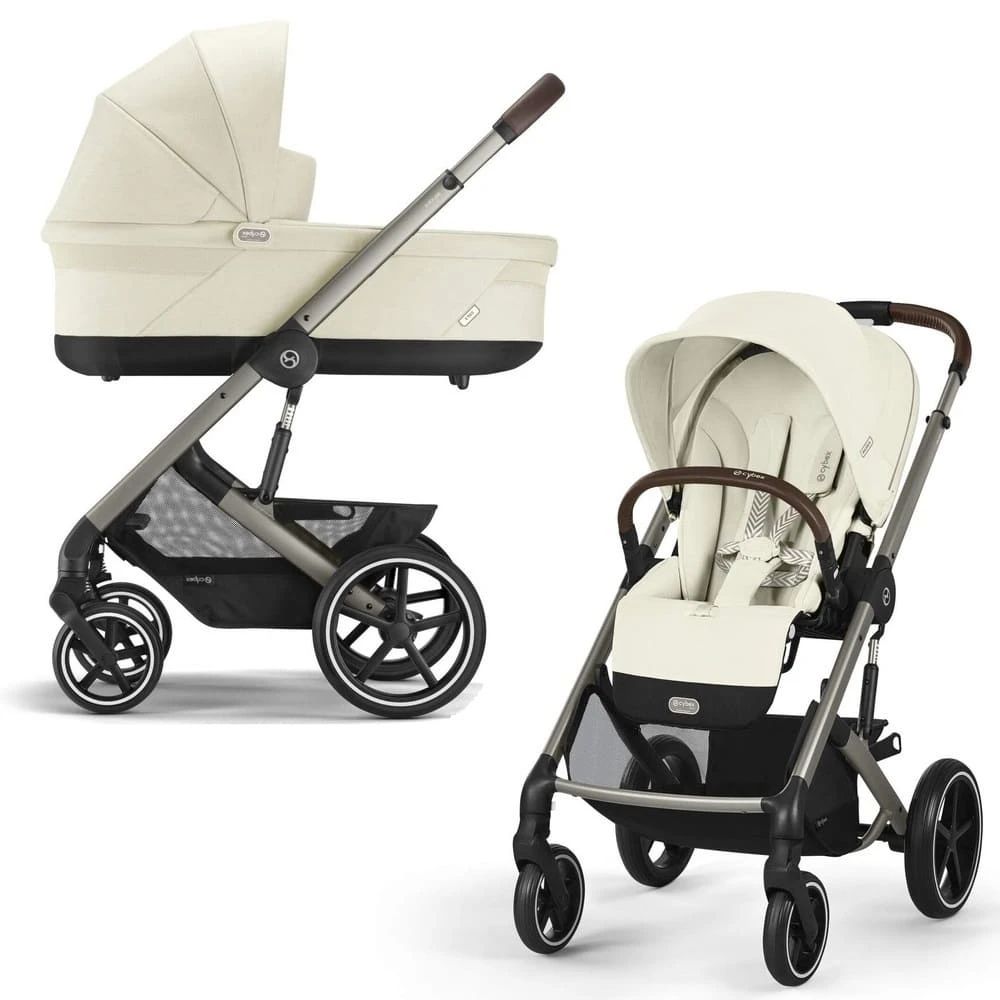 Коляска 2 в 1 Cybex Balios S LUX NEW 2025 Seashell Beige с дождевиками