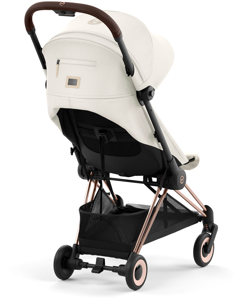 Коляска CYBEX Coya Rosegold / Off White + Бампер +Дождевик
