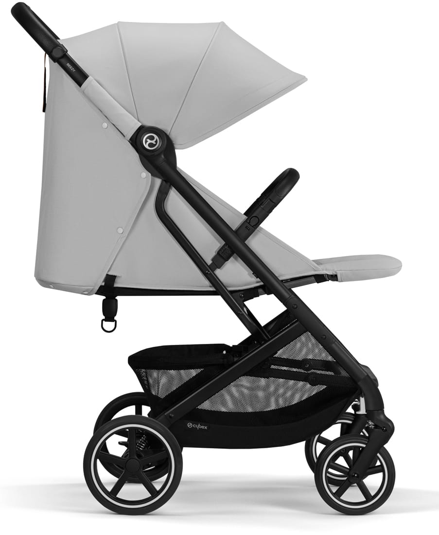 Коляска Cybex Beezy Fog Grey 2026 с бампером и дождевиком
