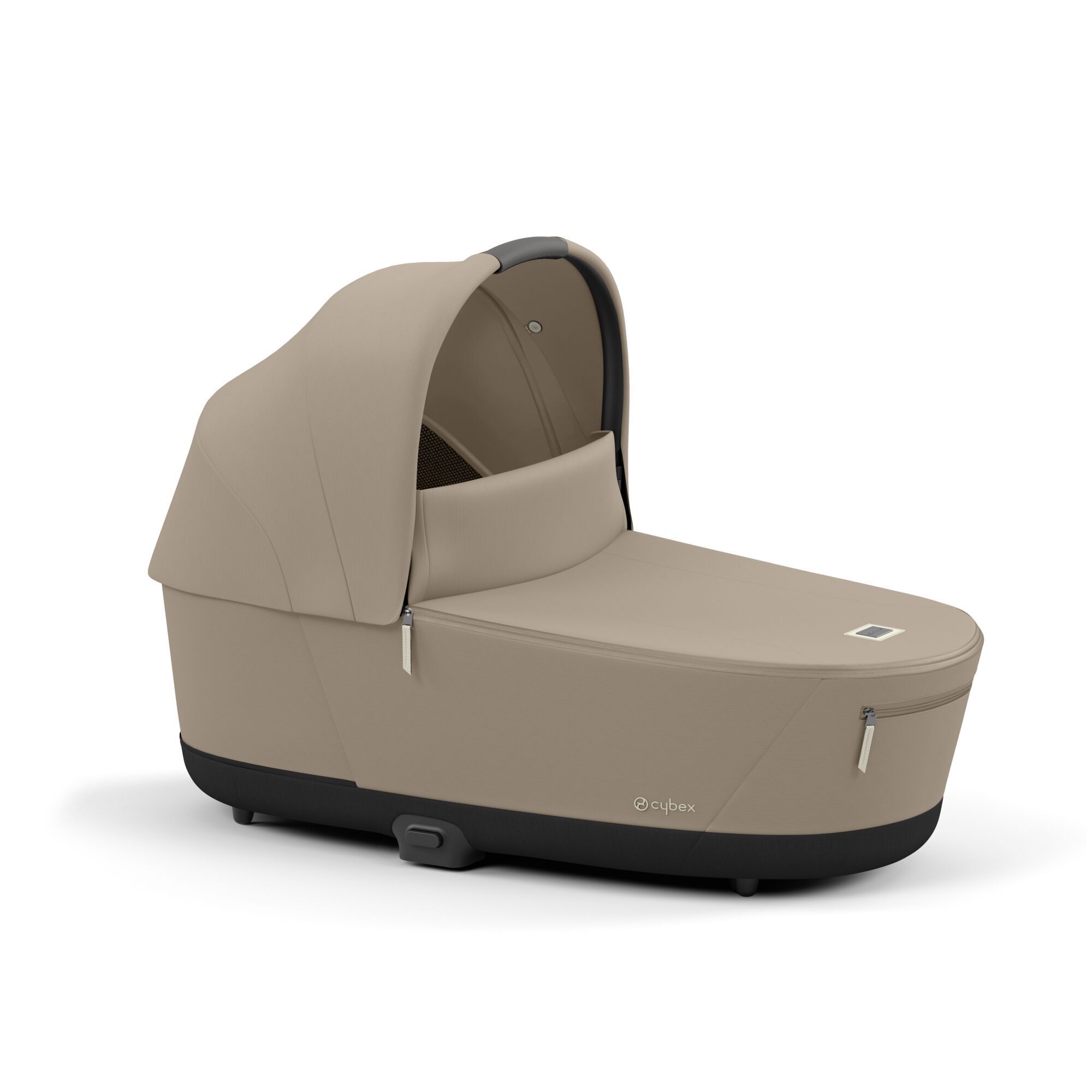 Cybex Priam IV 3 в 1 Matt Black цвет Cozy Beige с автокреслом Cloud T i-Size Plus Cozy Beige, коляска