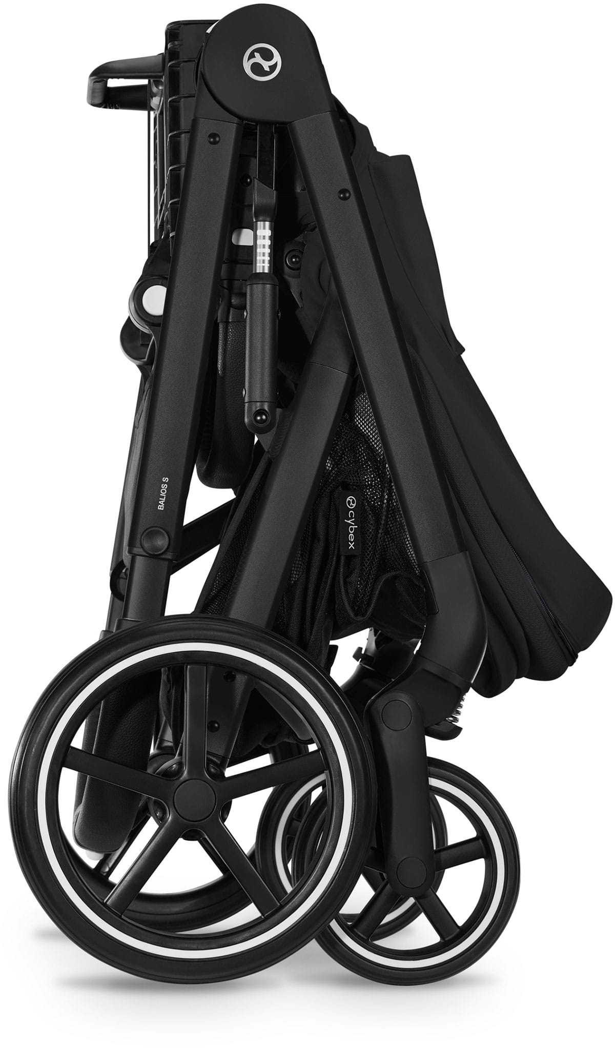 Коляска прогулочная Cybex Balios S LUX NEW 2026 Moon Black с накидкой для ног и дождевиком