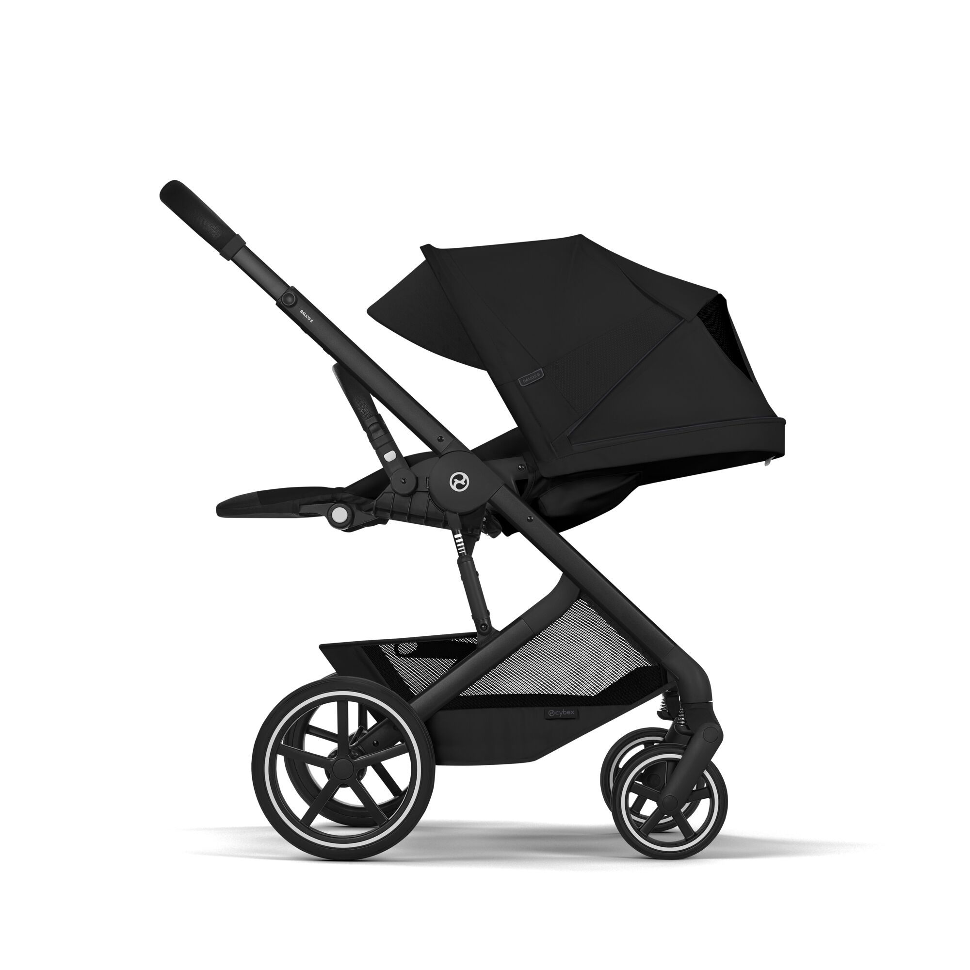 Коляска Cybex Balios S LUX NEW 2026 Moon Black с дождевиком