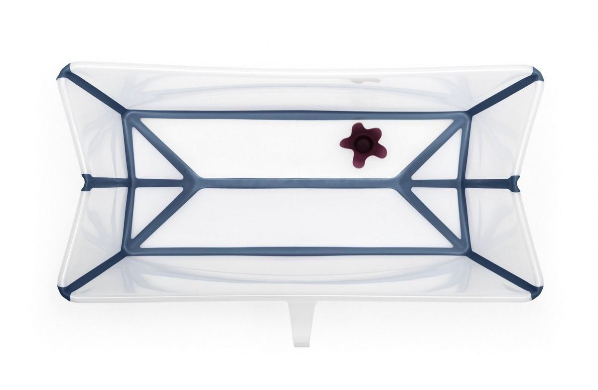 Ванночка с горкой Stokke Flexi Bath Bundle, Tub with Newborn Support Transparent Blue 531504