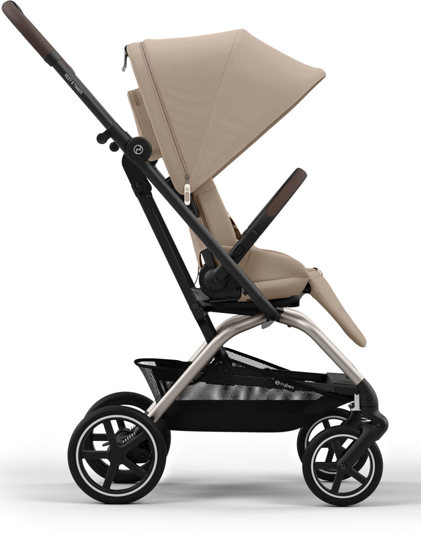 Коляска Cybex Eezy S Twist+ 2 TPE Almond Beige (2025) с дождевиком и бампером