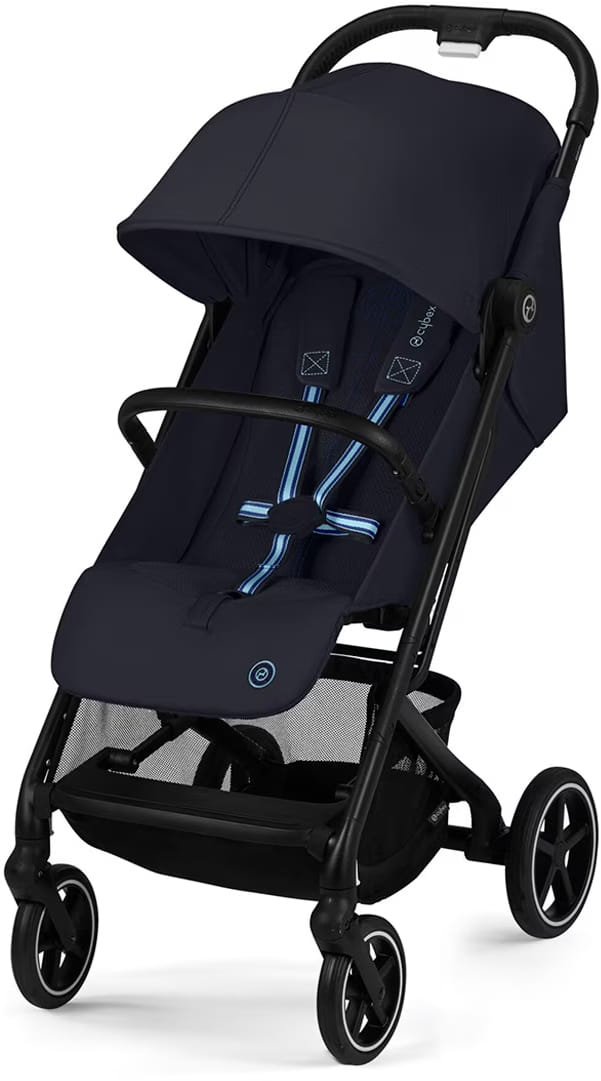Коляска Cybex Beezy Dark Blue 2026 с бампером и дождевиком