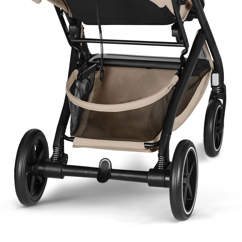 Коляска Cybex Beezy Almond Beige 2026 с бампером и дождевиком
