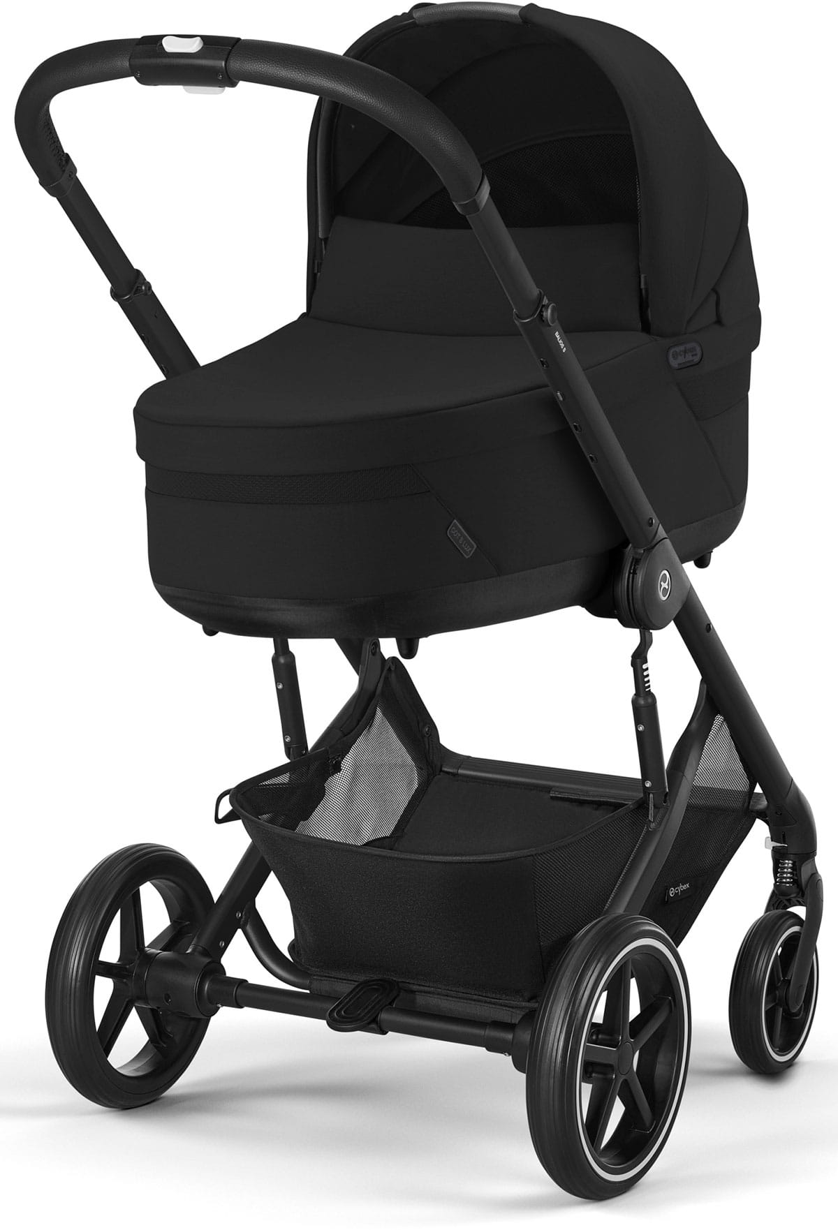 Cybex Balios S LUX NEW 3 в 1 Moon Black 2025 с автокреслом Aton B2 i-size Volcano Black, с дождевиком и адаптерами